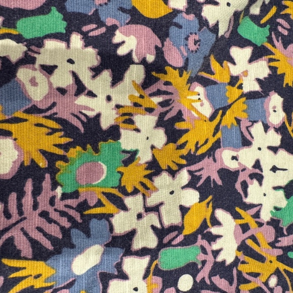 🌿 Toad & Co. Cue Wrap Short Sleeve Dress | True Navy Garden | Sz L - Picture 5 of 6